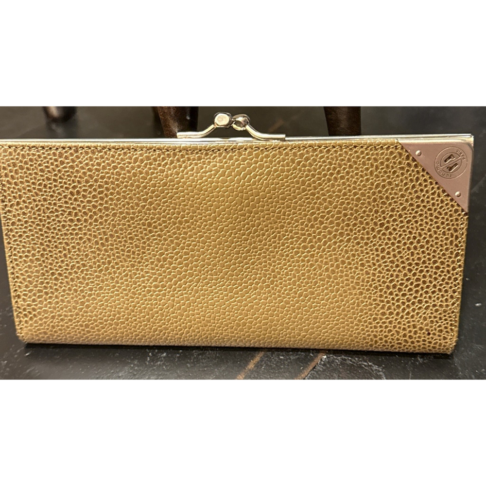 Renoma Paris Leather Flap Bifold Kisslock Long Wallet France
